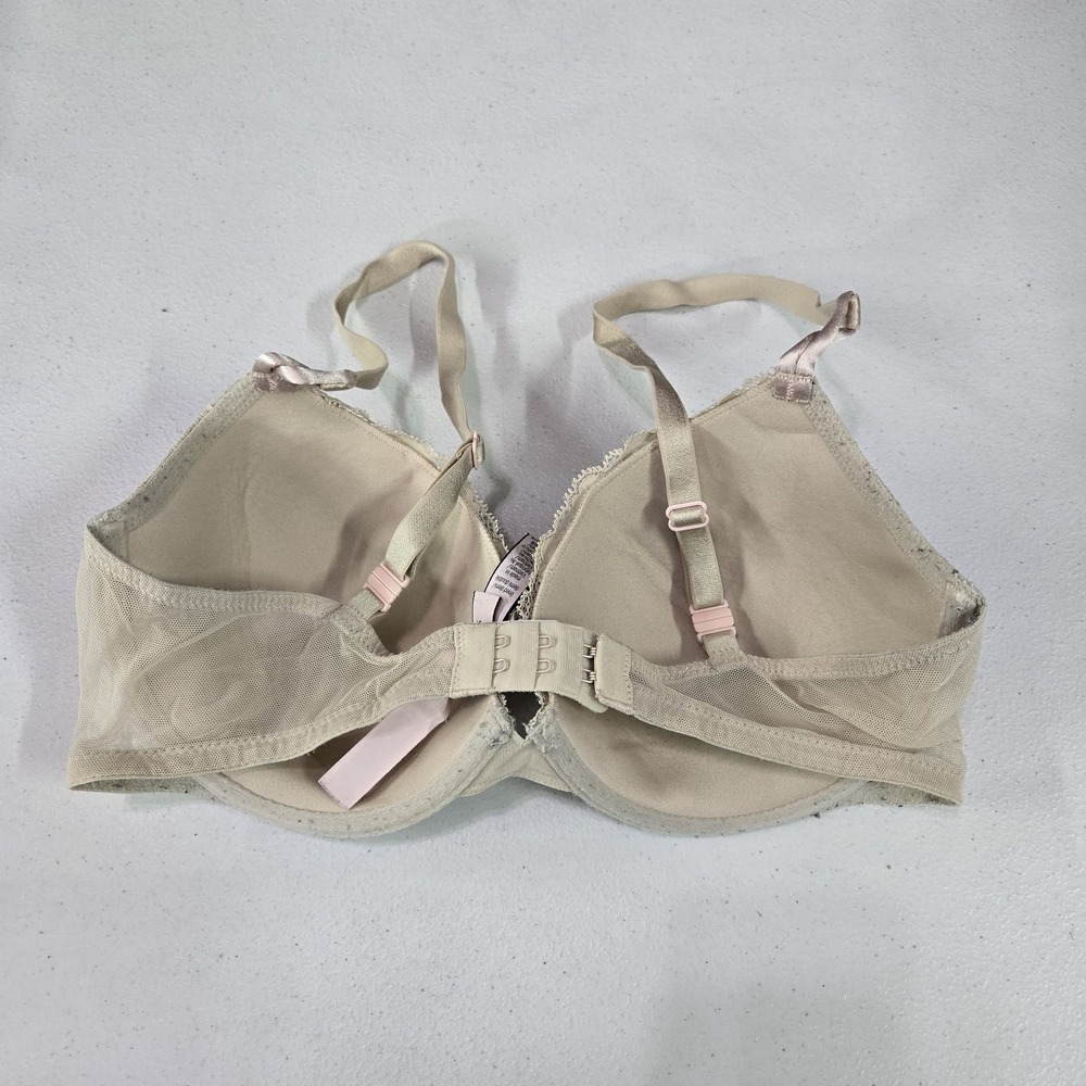Victoria's Secret Women Bra 34D Beige Lined Demi Floral Underwired Lace‎ - Picture 9 of 11